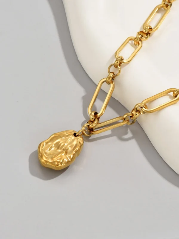Collier Géométrique Inox Fait-main – Image 2