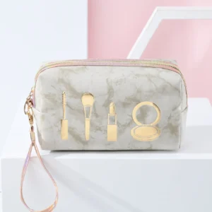 1 pc sac maquillage marbre gris