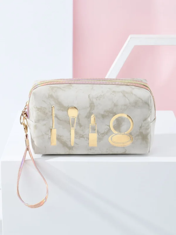 1 pc sac maquillage marbre gris