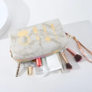 1 pc sac maquillage marbre gris