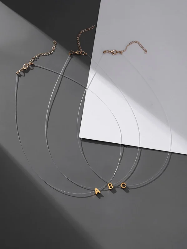 Collier Lettres Simple Femme – Image 2
