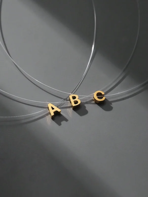 Collier Lettres Simple Femme – Image 5