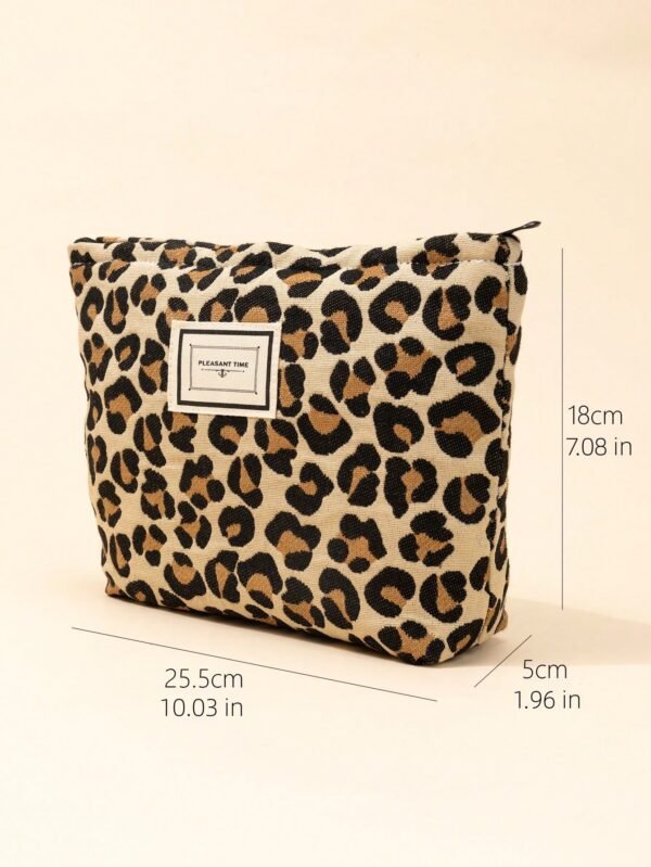 1 pc Sac léopard maquillage Y2K – Image 4