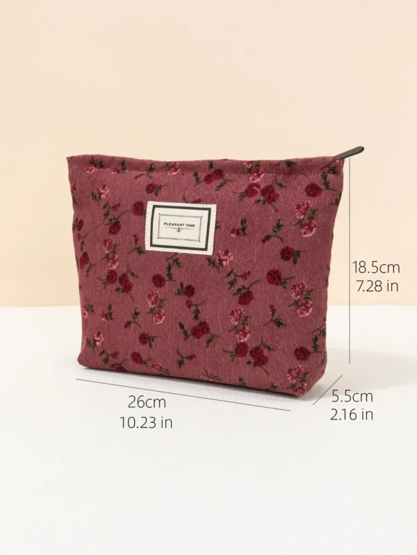 1 pcs sac maquillage hexagonal fleurs – Image 7