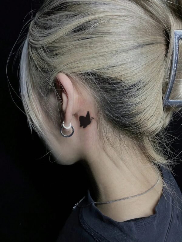 1 pc tatouage papillon noir – Image 5