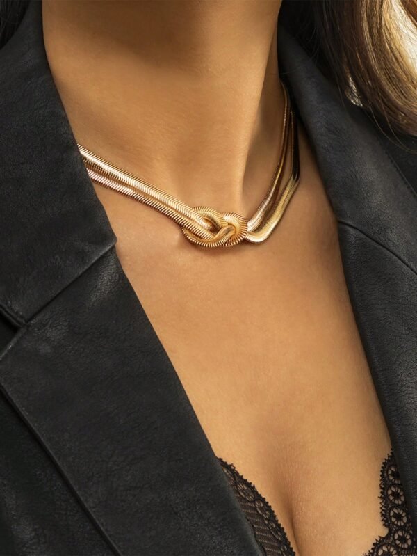 Collier Nœud Chaîne Femme
