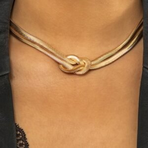 Collier Nœud Chaîne Femme