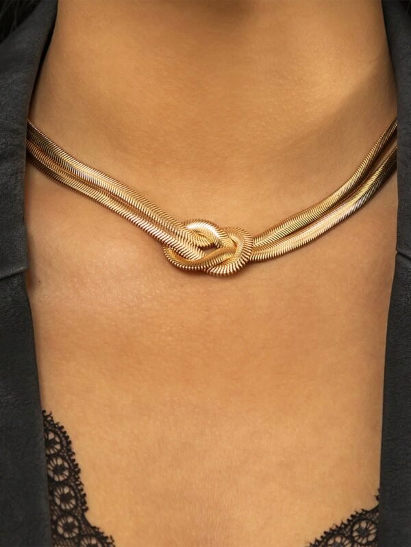 Collier Nœud Chaîne Femme – Image 2