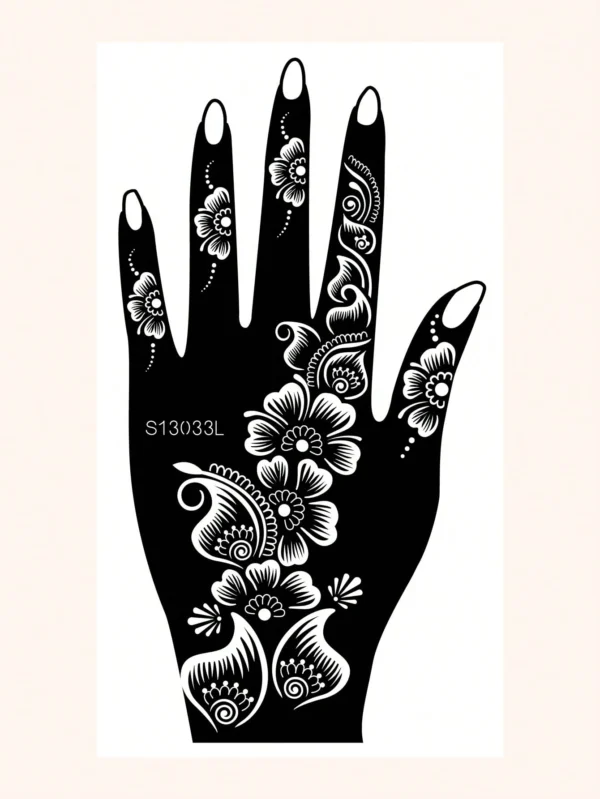 2 feuilles pochoirs floraux – Image 3