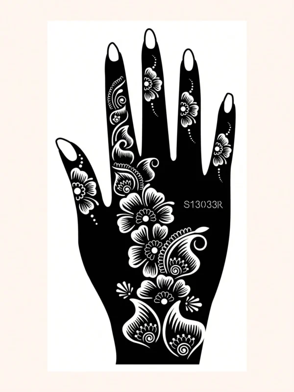 2 feuilles pochoirs floraux – Image 4