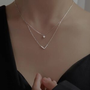 Collier V zircone quotidien