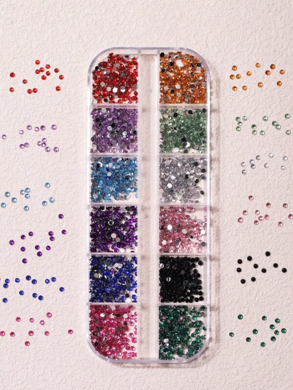12 pcs Grilles strass colorés