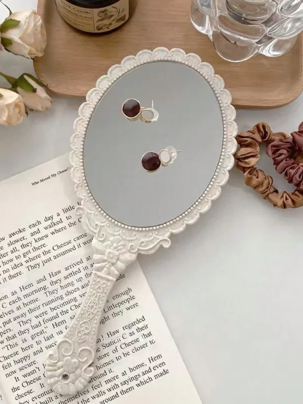 Miroir main rétro cœur déco – Image 2