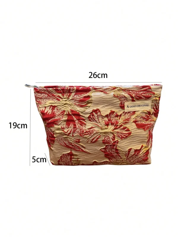 1 pcs sac maquillage imprimé floral – Image 3
