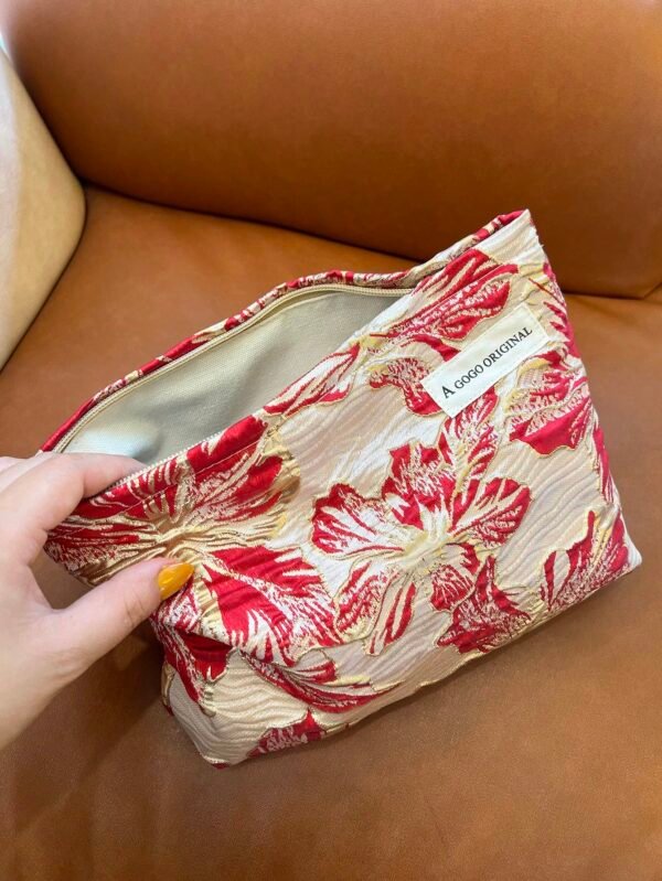 1 pcs sac maquillage imprimé floral – Image 4