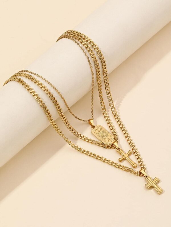 Set 3 Colliers Croix