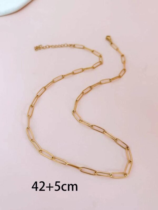 Collier chaîne minimaliste simple – Image 2