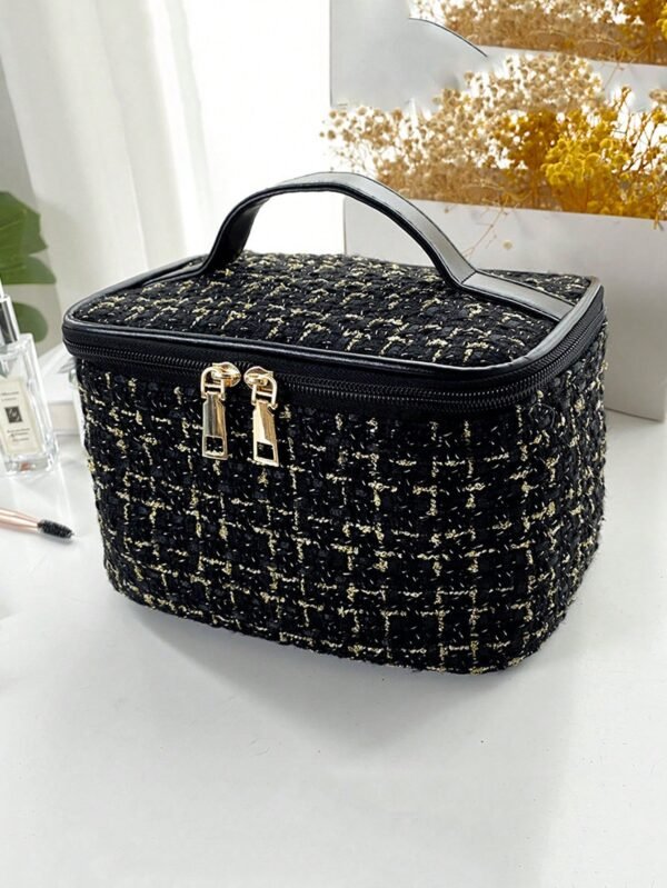 1 pc Sac maquillage fermeture dorée