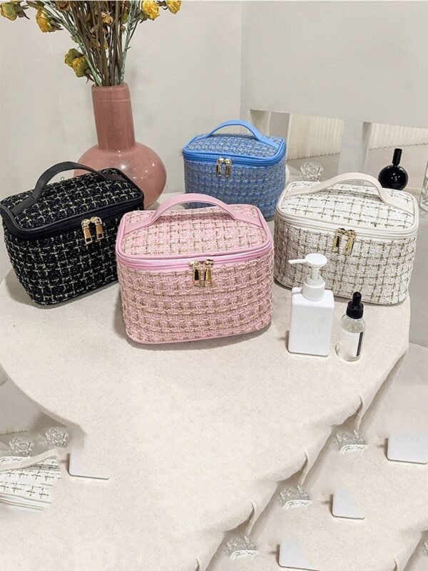1 pc Sac maquillage fermeture dorée – Image 2