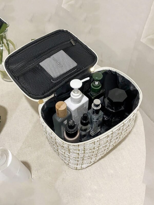 1 pc Sac maquillage fermeture dorée – Image 3