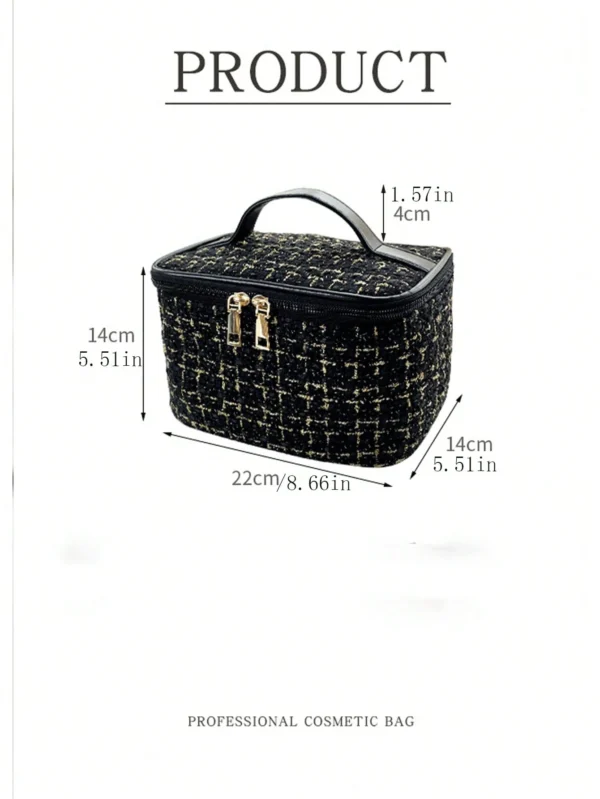 1 pc Sac maquillage fermeture dorée – Image 4