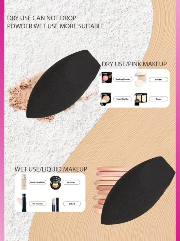 3 pcs Éponges maquillage ovales – Image 5