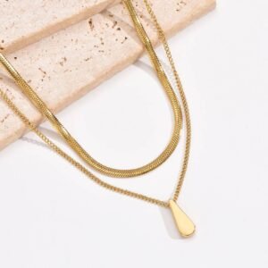 Collier Simple Double Femme