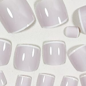 24 pcs ongles carrés nœud