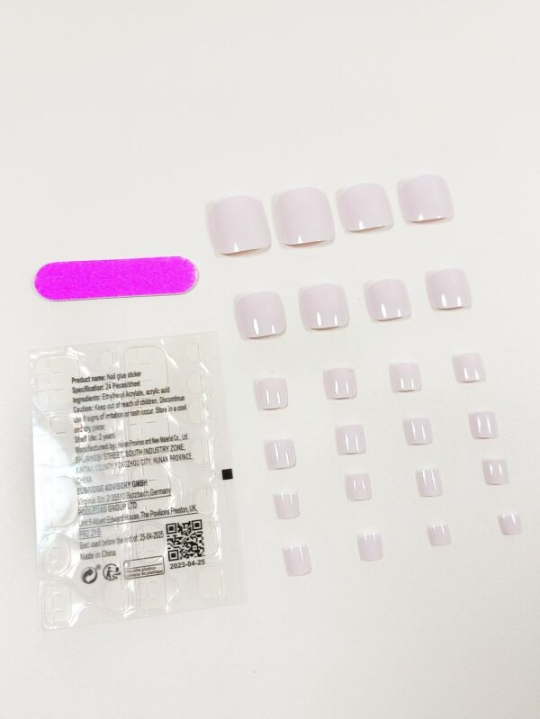 24 pcs ongles carrés nœud – Image 3