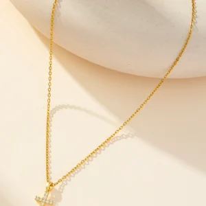 Collier Croix Zircone Femme