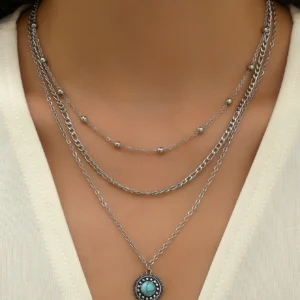 Collier tournesol bohème multi