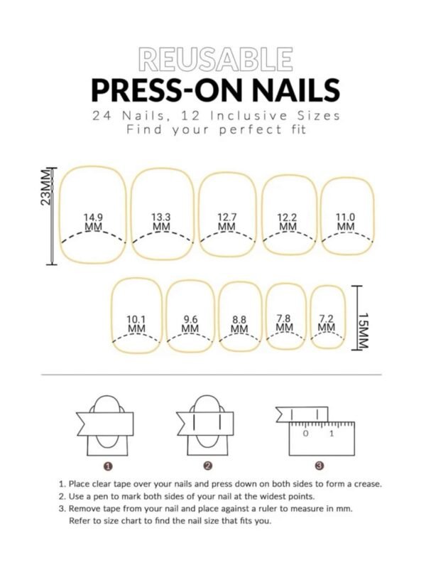 24 pcs ongles courts French blancs – Image 4
