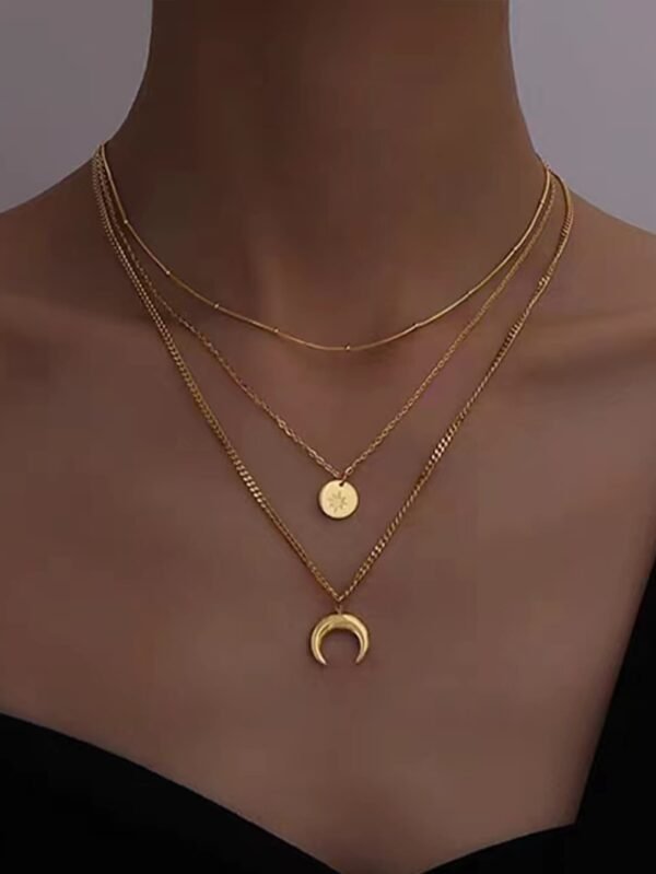 Collier étoile lune multicouche – Image 3