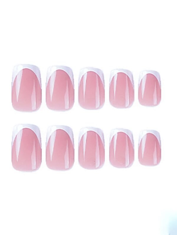 24 pcs ongles courts blancs – Image 3