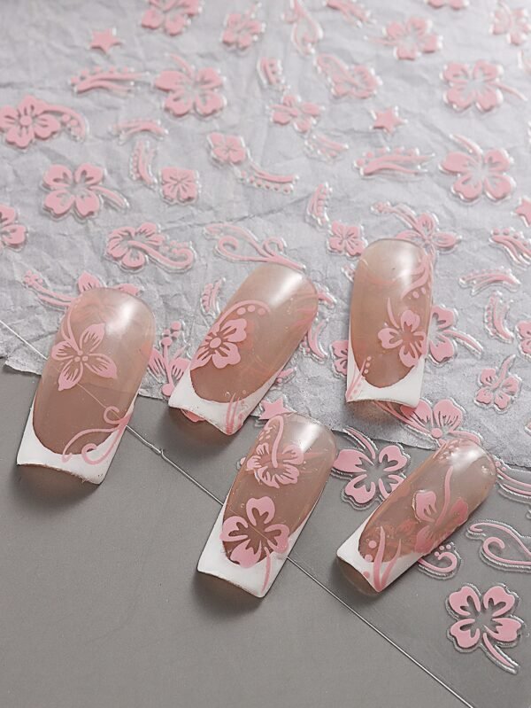 2 pcs autocollants hibiscus – Image 3