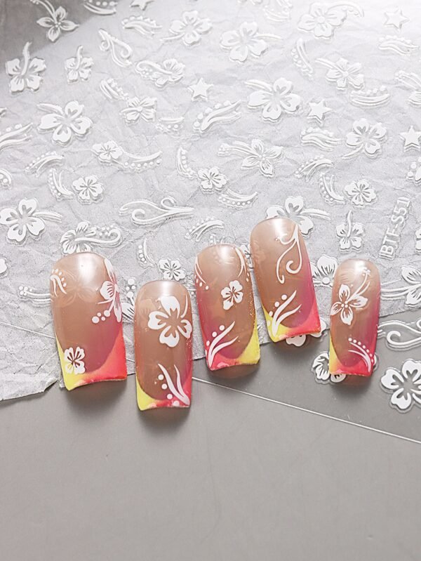 2 pcs autocollants hibiscus – Image 6