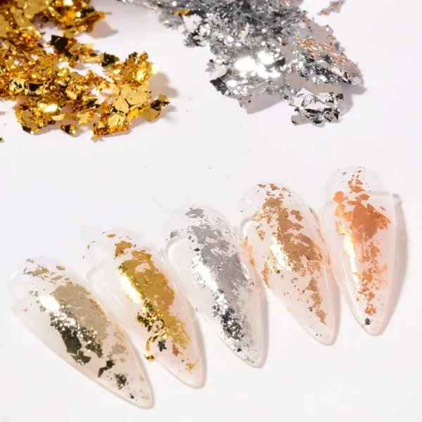 Boîte papier feuilles or – Image 3