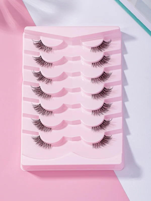 7 paires cils courts œil chat – Image 2