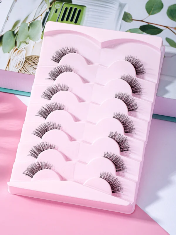 7 paires cils courts œil chat – Image 3