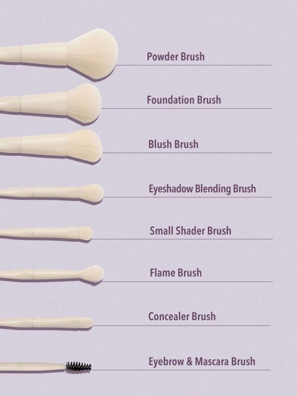 8 pcs pinceaux SHEGLAM pro – Image 3