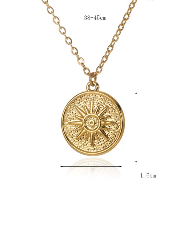 Collier Pièce Gravée Soleil – Image 4