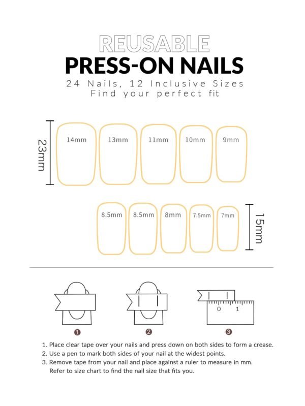 24 pcs ongles carrés strass – Image 4