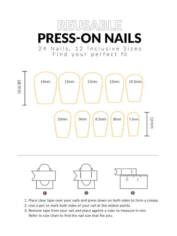 24 pcs ongles blancs français – Image 4