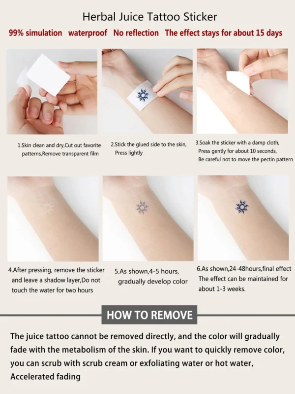 2 pcs tatouages lotus bleu – Image 8