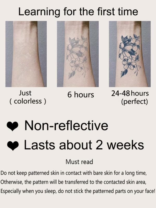 2 pcs tatouages lotus bleu – Image 9