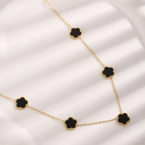 Collier Fleur Acier Inox