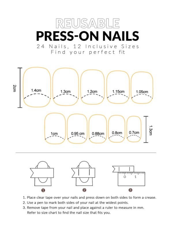 24 pcs ongles carrés French blancs – Image 4