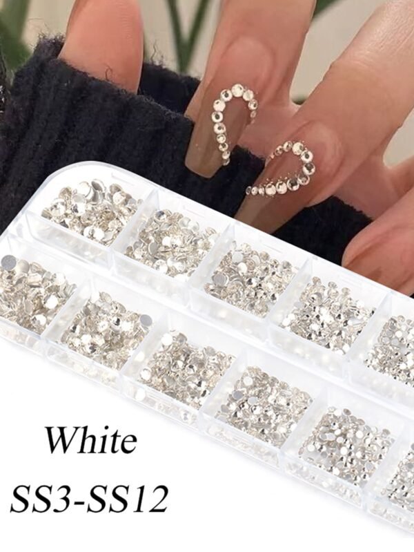 12 grilles strass blancs – Image 4