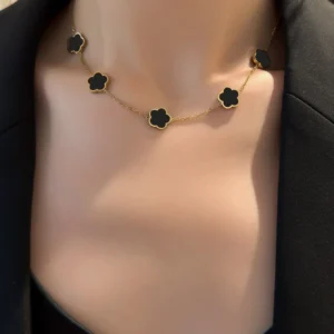 Collier Fleur Acier Inox