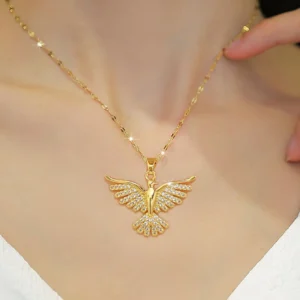 Collier Phénix Ailes Femme